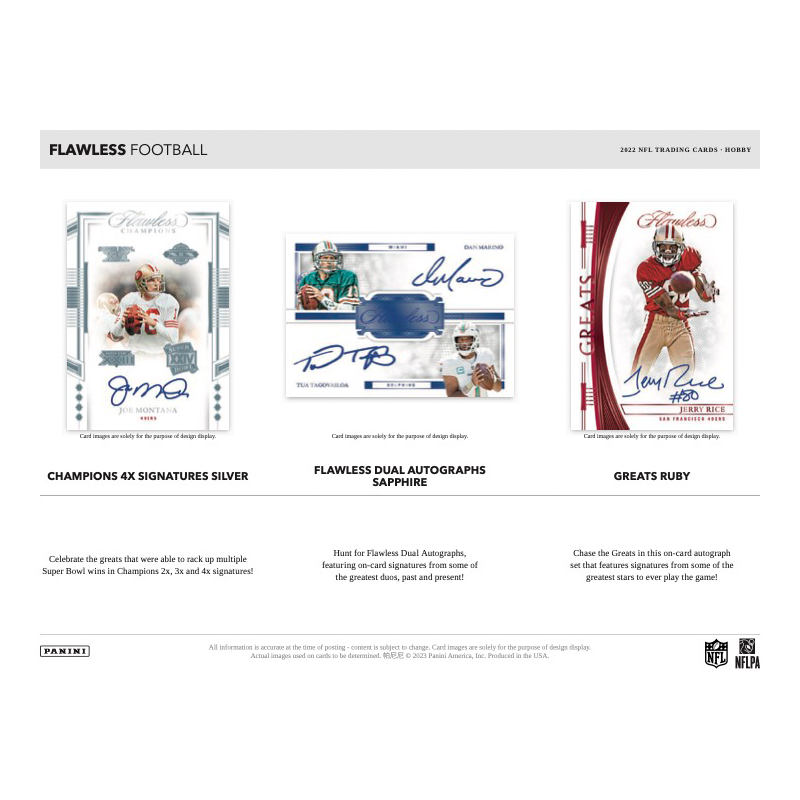 2022 Panini Flawless Football Hobby Case - 2 Boxes of Premium Collectible Cards