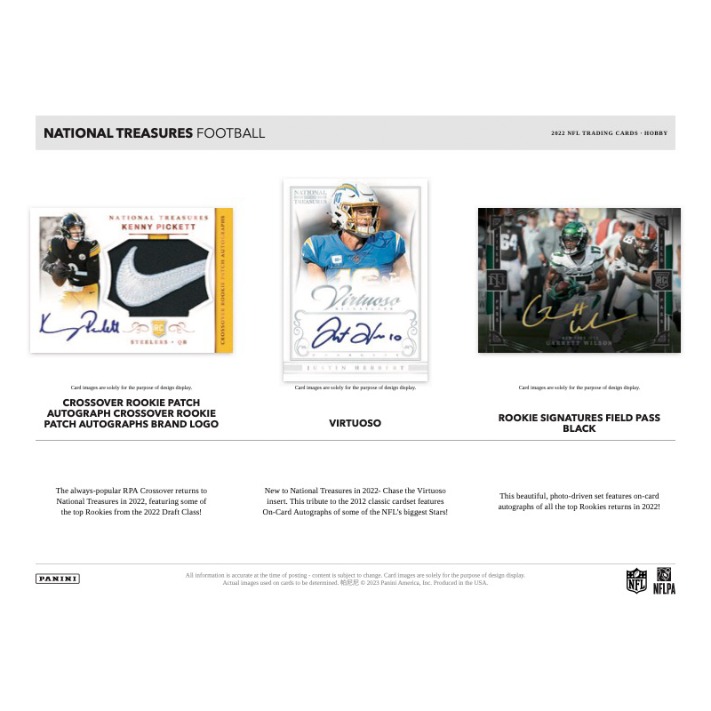 2022 Panini National Treasures Football Hobby Box - Premium Trading Cards Set
