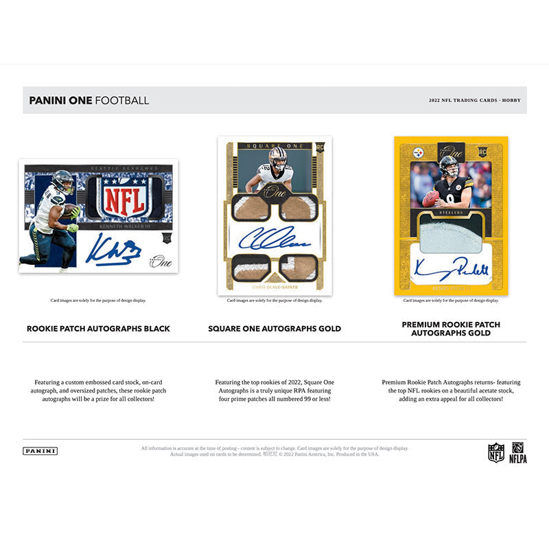 2022 Panini One Football Hobby Case - 20 Boxes of Premium Trading Cards