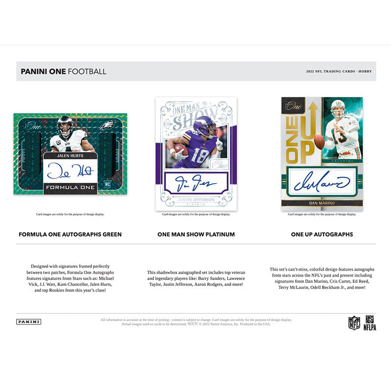 2022 Panini One Football Hobby Case - 20 Boxes of Premium Trading Cards