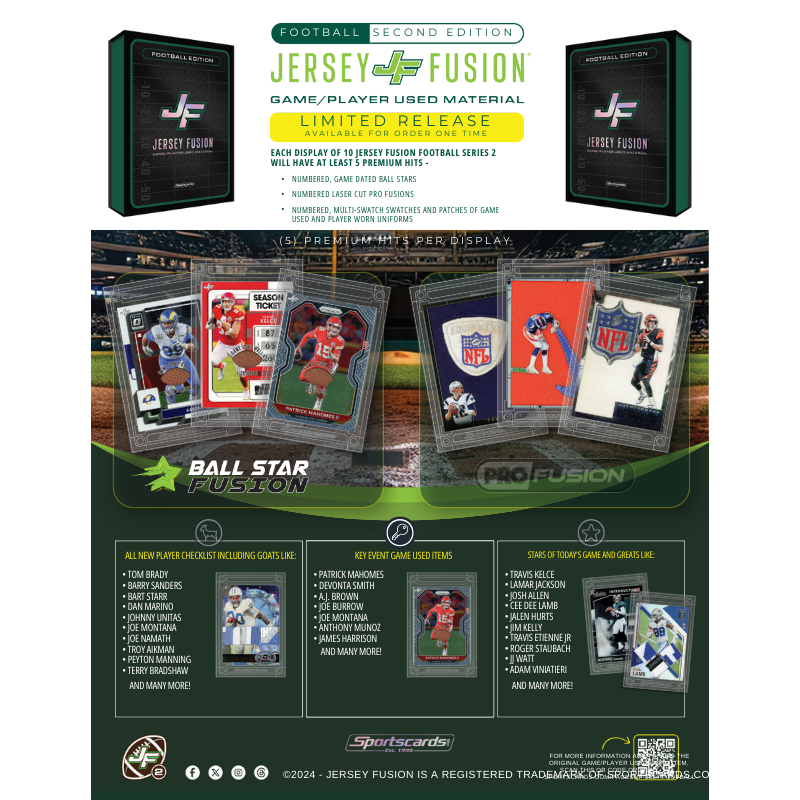 Jersey Fusion Football 2nd Edition Box - Collectible Card Game Set