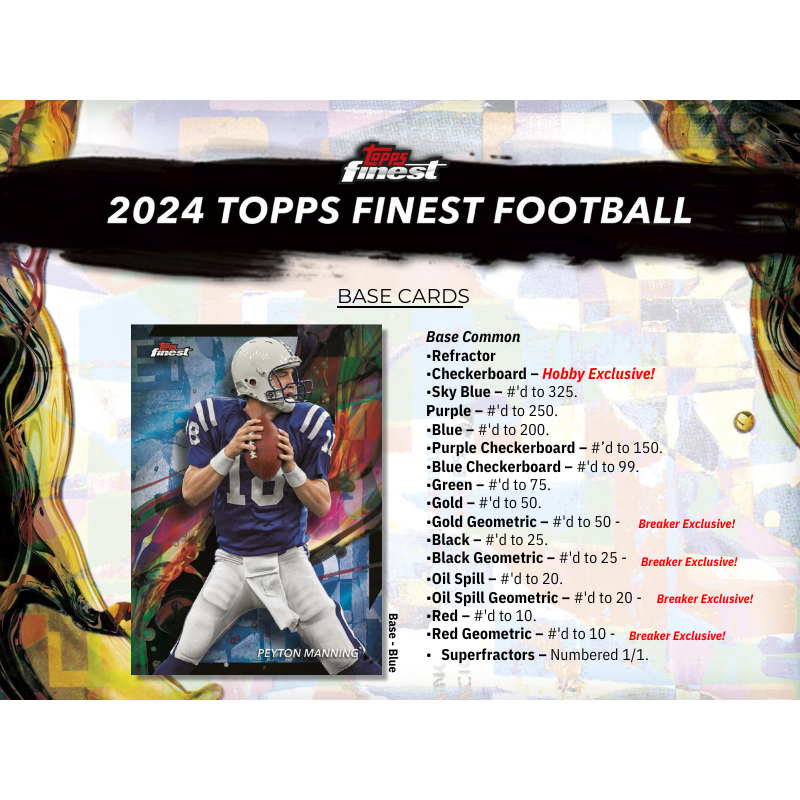 2025 Topps Finest Football Trading Card Breaker’s Delight Box – Exclusive Collector’s Set