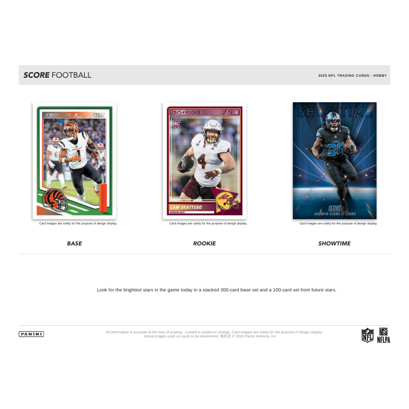 2025 Panini Score Football Hobby Case - 12 Boxes of Football Trading Cards