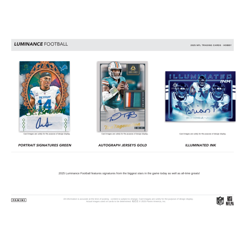2025 Panini Luminance Football Hobby Case - 12 Boxes of Premium Collectible Cards