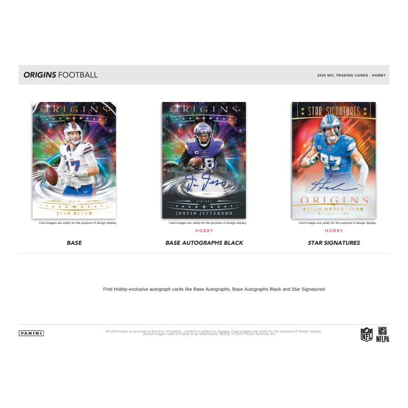 2025 Panini Origins Football Hobby Case - 16 Boxes of Premium Trading Cards