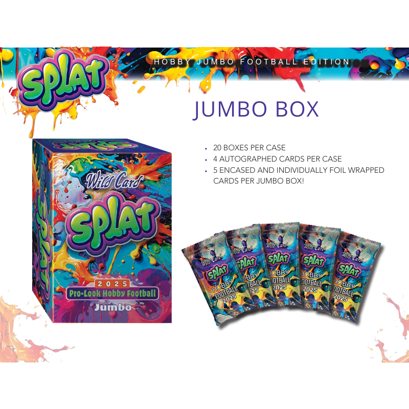 2025 Wild Card Splat Football Jumbo Hobby Box - Exciting Collectible Cards Set