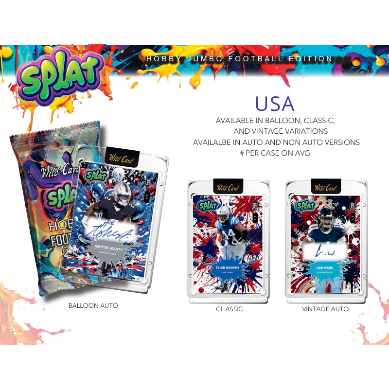 2025 Wild Card Splat Football Jumbo Hobby Box - Exciting Collectible Cards Set