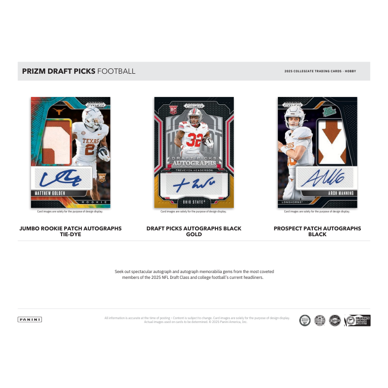 2025 Panini Prizm Draft Picks Collegiate Football Hobby Case - 16 Boxes of Excitement