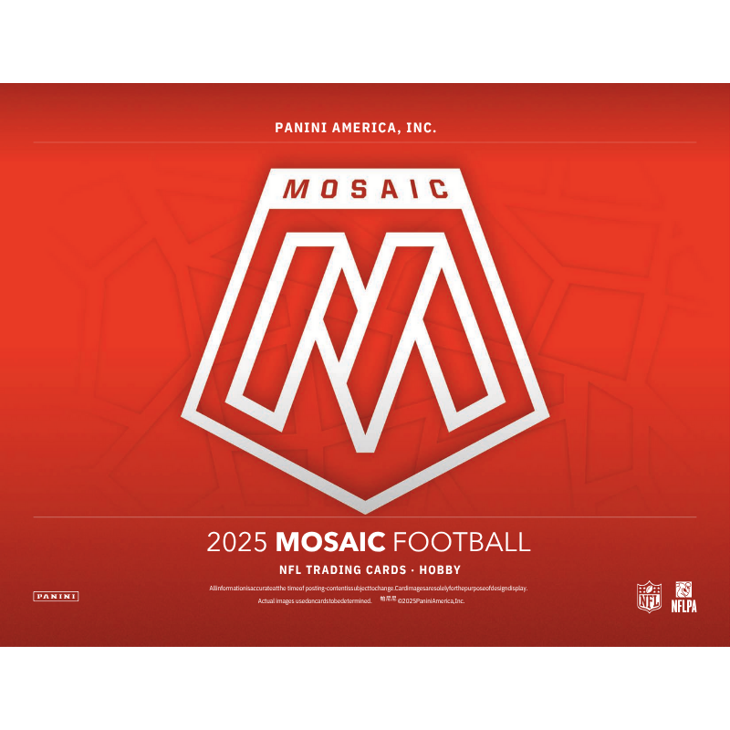 2025 Panini Mosaic Football Hobby Box - 10 Packs, Collectible Trading Cards