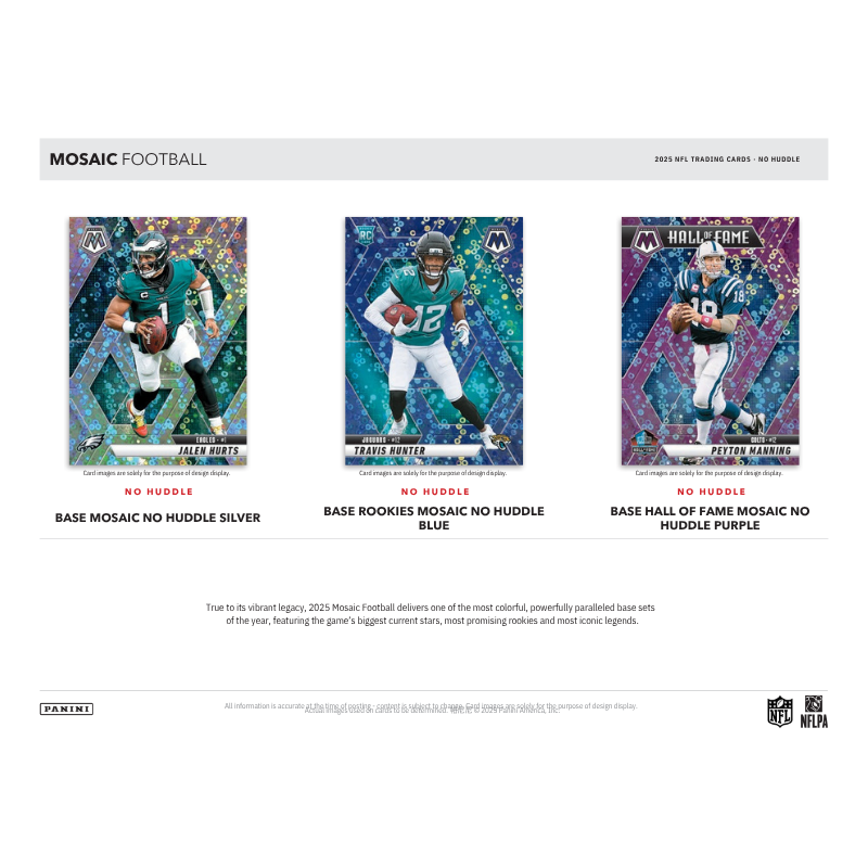 2025 Panini Mosaic Football No Huddle Box - Collectible Trading Cards Set