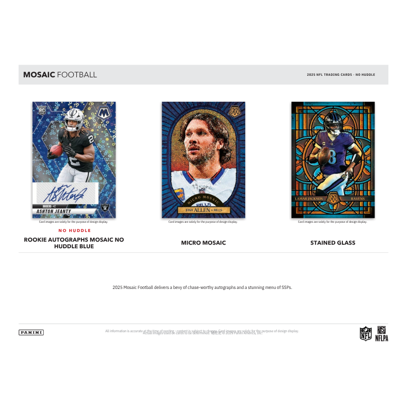 2025 Panini Mosaic Football No Huddle Box - Collectible Trading Cards Set