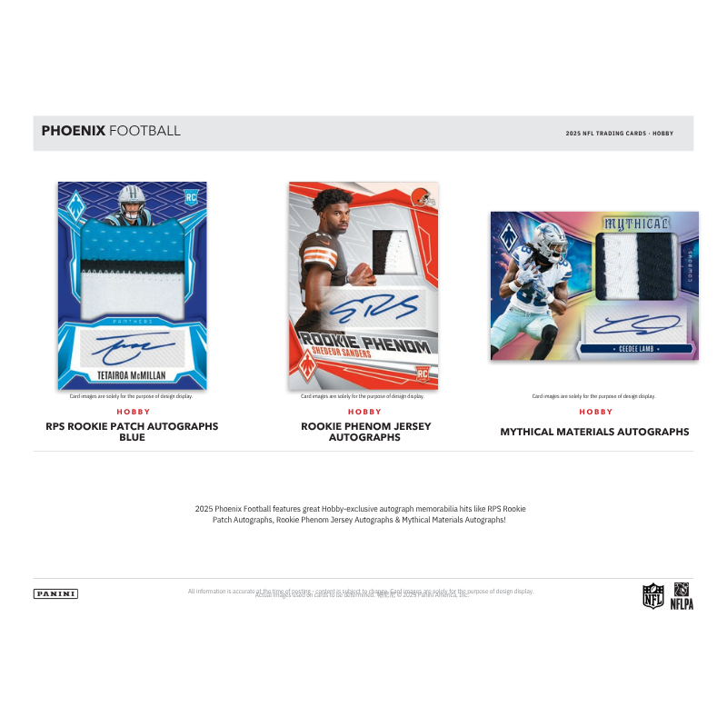 2025 Panini Phoenix Football Hobby Box Case - 16 Boxes of Premium Trading Cards