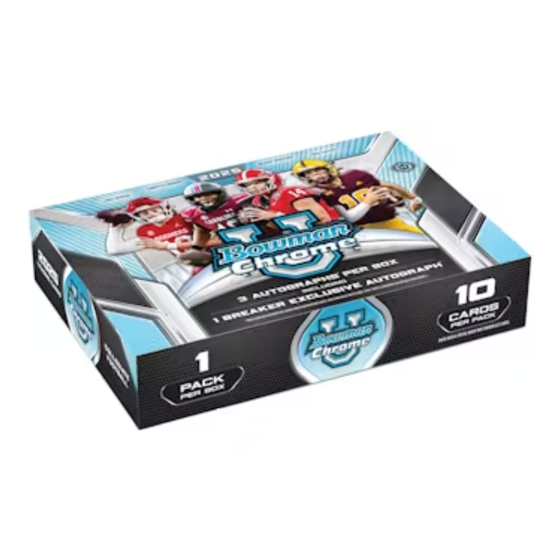 2025 Bowman University Chrome Football Breaker's Delight Box - 24 Packs of Exciting Cards