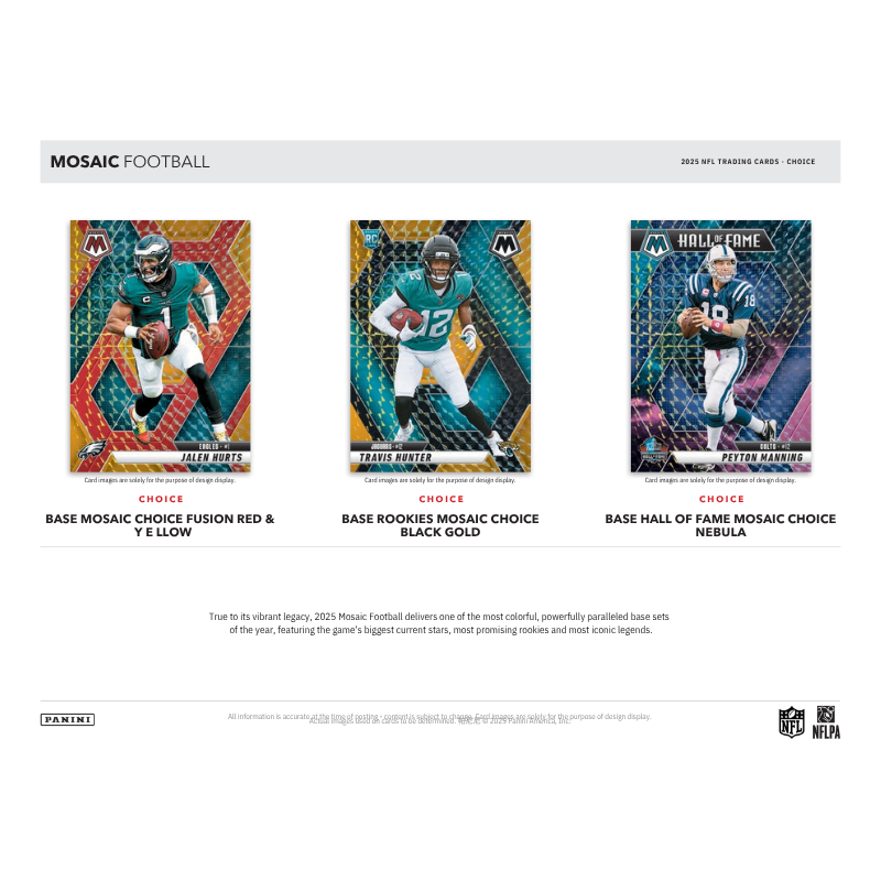 2025 Panini Mosaic Football Choice Box - Collectible Trading Cards Set