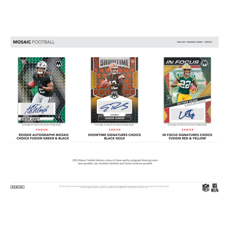 2025 Panini Mosaic Football Choice Box - Collectible Trading Cards Set