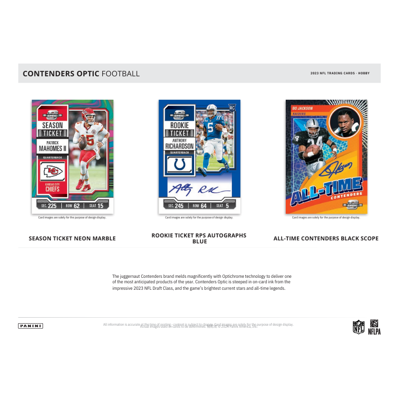 2023 Panini Contenders Optic Football Hobby Box - 10 Packs of Premium Trading Cards