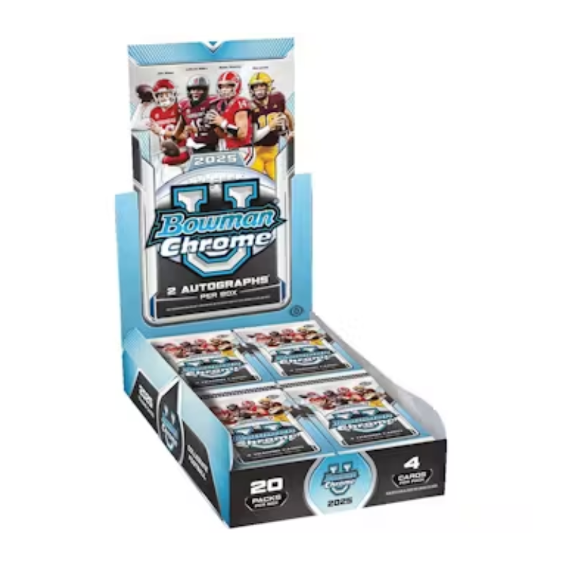 2025 Bowman University Chrome Football Hobby Box - Collectible Trading Cards Set