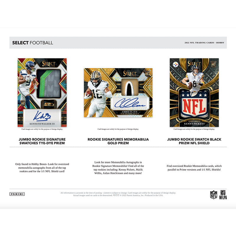 2022 Panini Select Football Hobby Case - 12 Boxes of Premium Trading Cards